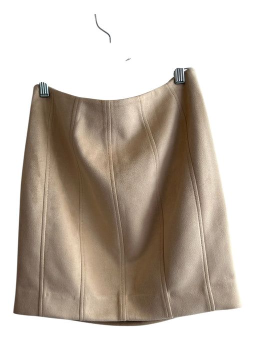 Free People Size 4 Cream Polyester Stitch Detail Rushed Side Side Zip Mini Skirt Cream / 4