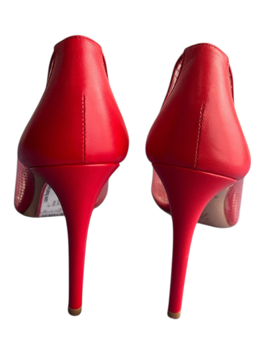 Louis Vuitton Shoe Size 37 Red & Silver leather sole Mesh Metal Toe Logo Shoes Red & Silver / 37