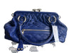 Marc Jacobs Navy Leather Kiss Lock Inside & Outside Pockets Cross Body Strap Bag Navy / M
