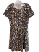 Kate Spade Size 6 Beige, Black & Gray Viscose Blend Animal Print Back Zip Dress Beige, Black & Gray / 6