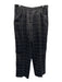 Armani Collezioni Size 10 Black & Yellow Polyester High Rise Plaid Pockets Pants Black & Yellow / 10