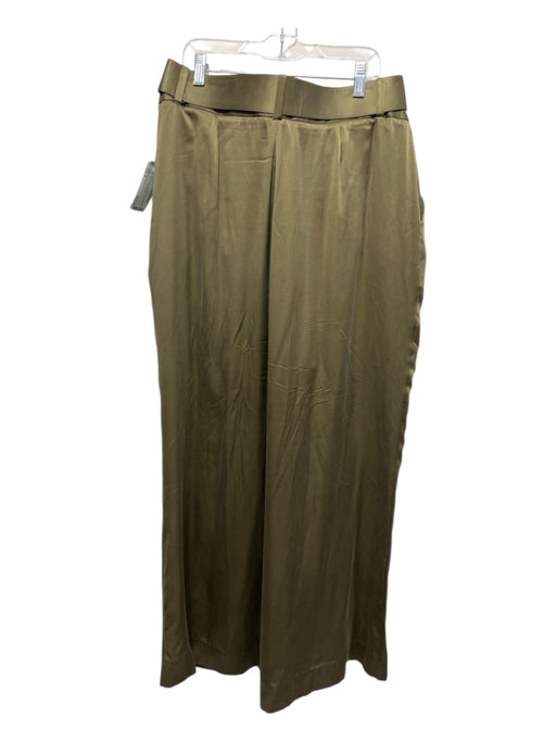 Zimmerman Size 4 Olive Green Silk Wide Leg Zip Fly Belt included Pants Olive Green / 4