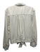 Anna Kay Size L White Viscose Long Sleeve Collar Button Up Tie Waist Top White / L