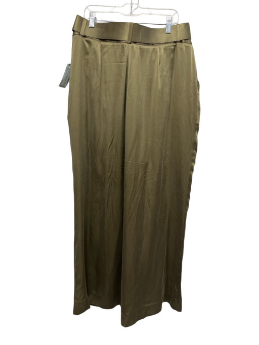 Zimmermann Size 4 Olive Green Silk Wide Leg Zip Fly Belt included Pants Olive Green / 4