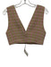 Zara Size M/S Pink, Green, White Cotton Blend Sleeveless Tweed Skort Short Set Pink, Green, White / M/S