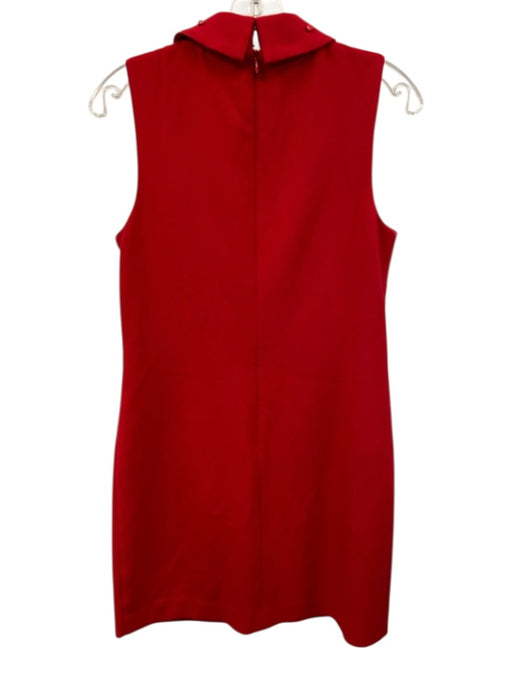 Trina Turk Size 2 Red Polyester Blend Sleeveless Embellished Collar Dress Red / 2