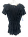 Love Shack Fancy Size XS Black Cotton Short Sleeve Crochet Lace Ruffle Dress Black / XS