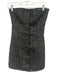 More To Come Size XS Black & Silver Polyester Sleeveless Woven Buttons Dress Black & Silver / XS