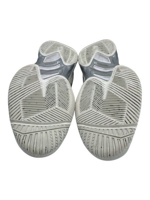 Asics Shoe Size 7 White, Gray & Black Synthetic Running Lace Up webbed Sneakers White, Gray & Black / 7
