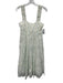Amanda Uprichard Size XS White & Green Cotton Sleeveless Floral Print Midi Dress White & Green / XS