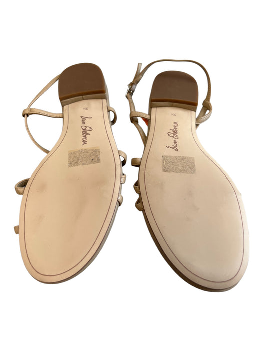 Sam Edelman Shoe Size 7.5 Tan Leather Strappy Open Toe & Heel Flat Shoes Tan / 7.5