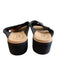 Clarks Shoe Size 7.5 Black Leather Cross Over Wedge Sandal Shoes Black / 7.5