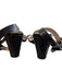 Louise et Cie Shoe Size 7.5 Black Patent Open Toe & Heel Buckle Wedge Shoes Black / 7.5