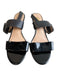 Louise et Cie Shoe Size 7.5 Black Patent Open Toe & Heel Buckle Wedge Shoes Black / 7.5