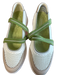 Vivaia Shoe Size 38 Creme & Green Manmade Material Velcro Strap Slip On Shoes Creme & Green / 38