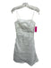 Aje. Size 4 White Linen Blend Spaghetti Strap Rouched Square Neck Mini Dress White / 4