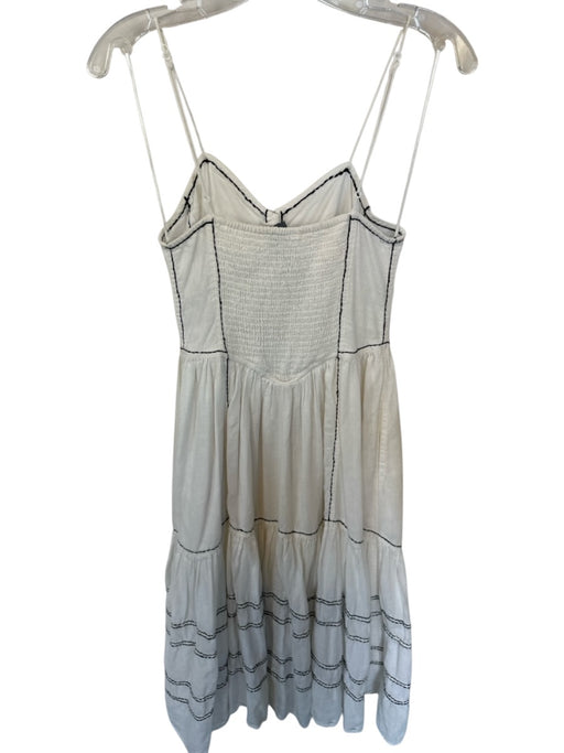 By Anthropologie Size XS White & Black Cotton Spaghetti Strap Maxi Dress White & Black / XS