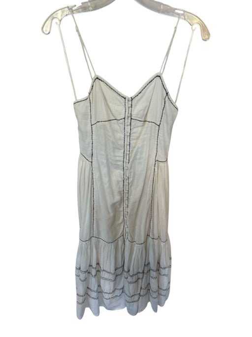 By Anthropologie Size XS White & Black Cotton Spaghetti Strap Maxi Dress White & Black / XS