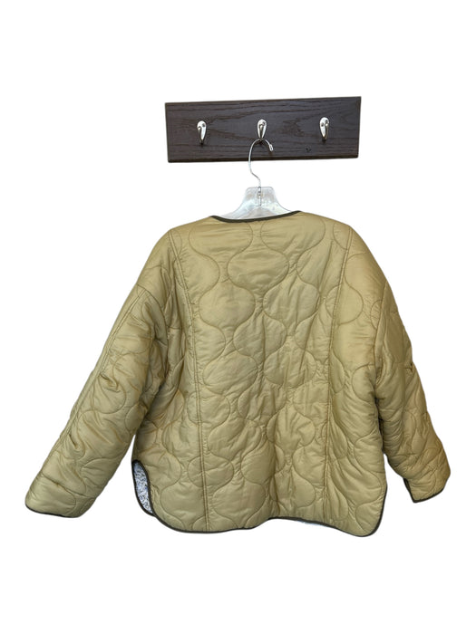 Mable Size L Green Nylon Long Sleeve Quilted Reversible Coat Green / L