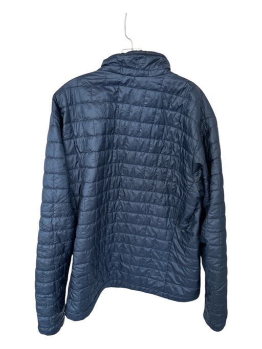 Patagonia Size XL Navy & Orange Polyester Quilted Full Zip Athletic Men's Jacket Navy & Orange / XL