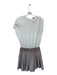 Daily Practice Size XS White & Mauve Cotton Blend Drawstring Pleated Dress White & Mauve / XS