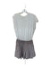 Daily Practice Size XS White & Mauve Cotton Blend Drawstring Pleated Dress White & Mauve / XS
