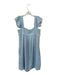 J.Marie Size XS Baby Blue Rayon Blend Scallop Detail Embroidery Mini Dress Baby Blue / XS