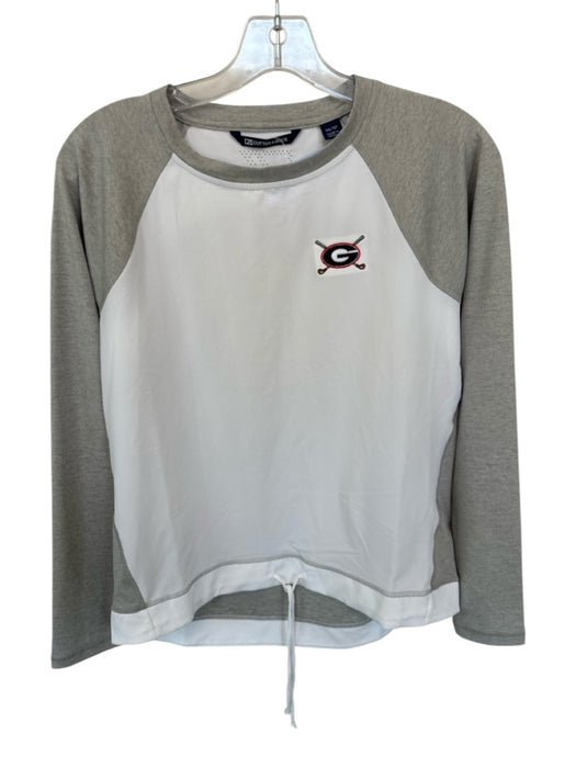 Cutter & Buck Size XS/TP Grey & White Polyester Blend Color Block UGA Top Grey & White / XS/TP