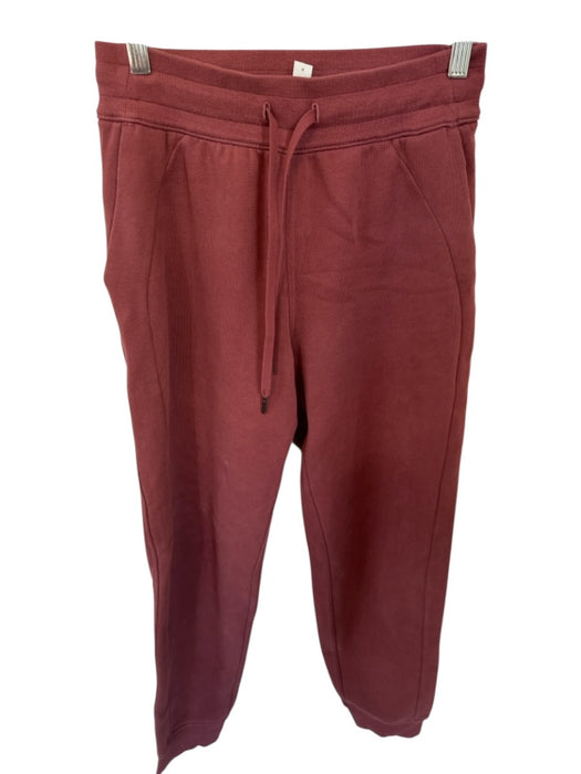 Lululemon Size 4 Mauve Cotton Blend High Waist Drawstring Jogger Athletic Pants Mauve / 4