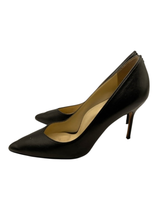 Sarah Flint Shoe Size 37.5 Black Leather Pointed Toe Skinny Heel Pumps Black / 37.5