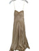 La Femme Size 6 Beige Polyester Back Zip Strapless Rhinestone Gown Beige / 6