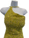 Portia & Scarlett Size 2 Yellow Polyester Sequined padded Leg Slit Gown Yellow / 2
