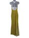 Portia & Scarlett Size 2 Yellow Polyester Sequined padded Leg Slit Gown Yellow / 2