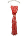 Amanda Uprichard Size S Orange & White Polyester Floating Tie Ankle Dress Orange & White / S