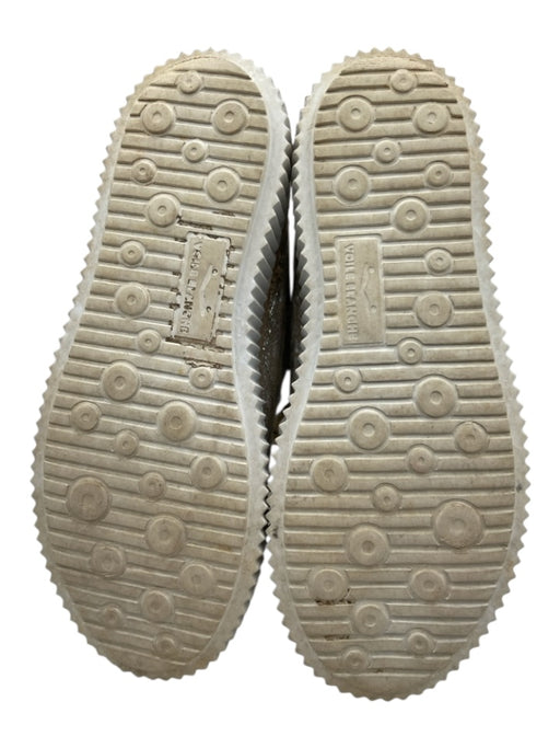 Voile Blanche Shoe Size 37 Silver & Beige Leather Metallic Crinkle Sneakers Silver & Beige / 37