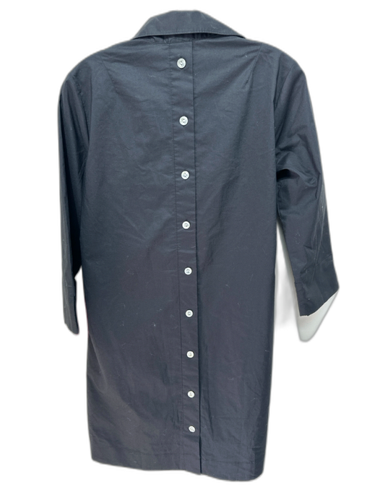 Hinson Wu Size XS Black Cotton & Polyester Quarter Button 3/4 Sleeve Dress Black / XS