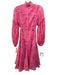 KLEID Size Small Pink & Orange Rayon Blend Abstract Long Sleeve Mini Dress Pink & Orange / Small