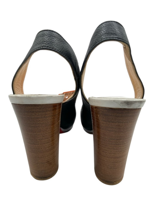 Christian Louboutin Shoe Size 36.5 Black, Silver, White Leather Sandals Black, Silver, White / 36.5