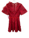 La Maison Talulah Size XS Raspberry Red Polyester Short Sleeve V Neck Mini Dress Raspberry Red / XS