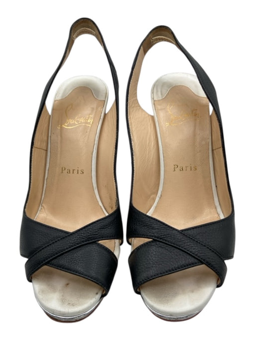 Christian Louboutin Shoe Size 36.5 Black, Silver, White Leather Sandals Black, Silver, White / 36.5