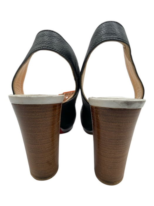 Christian Louboutin Shoe Size 36.5 Black, Silver, White Leather Sandals Black, Silver, White / 36.5