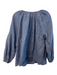 Ann Mashburn Size XS Blue Linen V Neck Long Sleeve Gathered Top Blue / XS