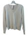 Buck Mason Size S Cream Cashmere V Neck Long Sleeve Knit Top Cream / S