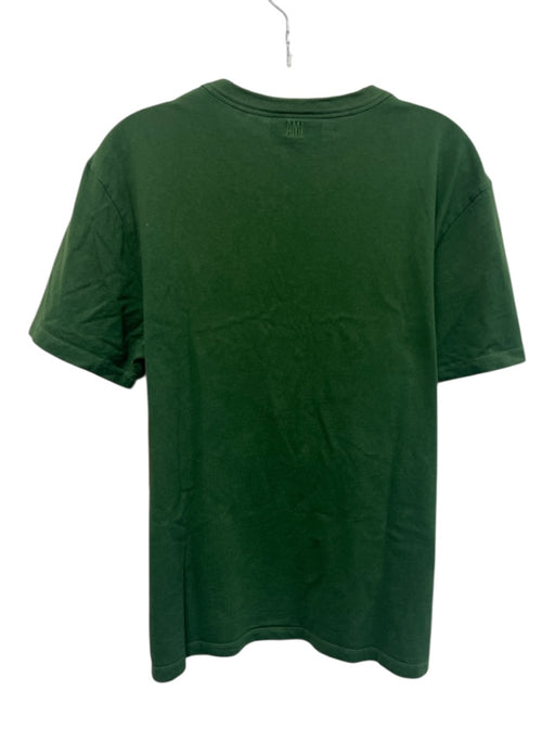 AMI Size Est S Green Cotton Solid T shirt Crew Men's Short Sleeve Green / Est S