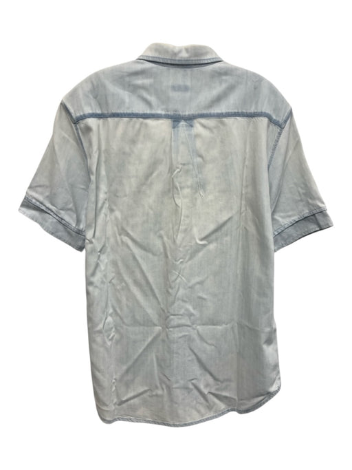 Kenzo Size S Light Wash Cotton Solid Button Up Button Down Men's Short Sleeve Light Wash / S