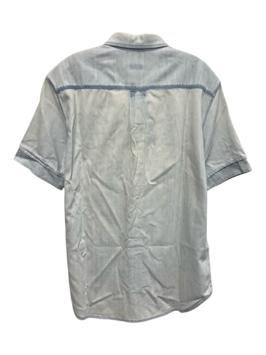 Kenzo Size S Light Wash Cotton Solid Button Up Button Down Men's Short Sleeve Light Wash / S