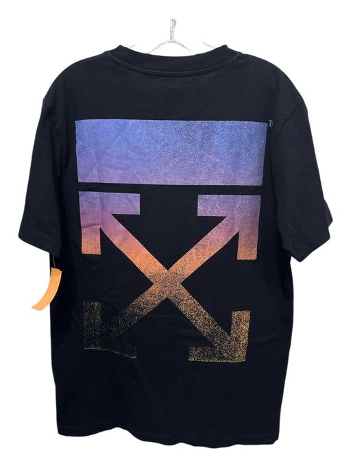 Off White Size M Black & White Cotton Solid T shirt Crew Men's Short Sleeve Black & White / M