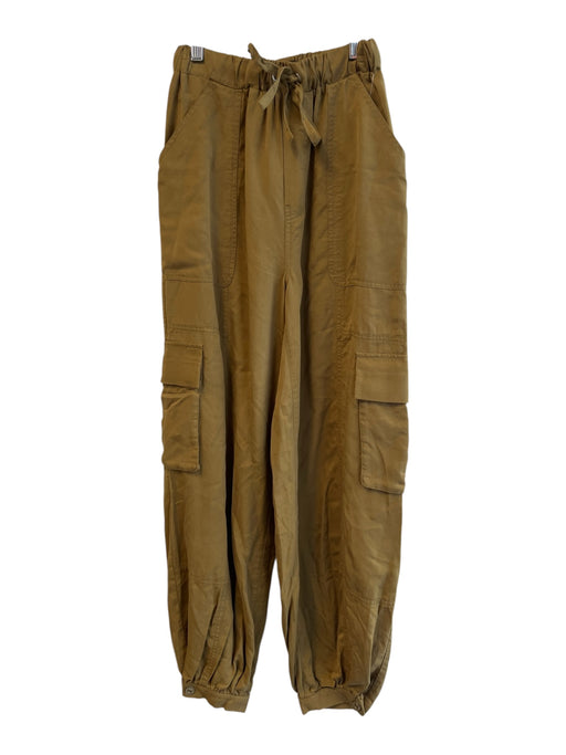 Mother Size XS Olive Green Lyocell Elastic Drawstring Cargo Pockets Jogger Pants Olive Green / XS