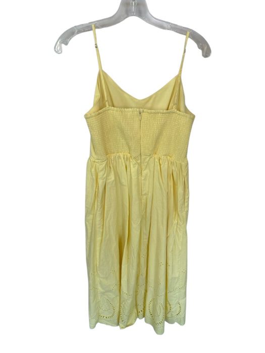 Calypso St. Barth Size 10 Yellow Cotton Spaghetti Strap Back Zip Maxi Dress Yellow / 10