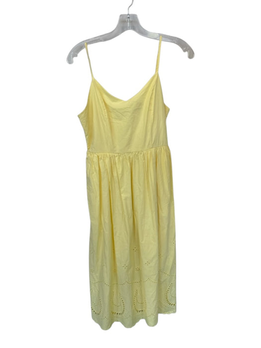 Calypso St. Barth Size 10 Yellow Cotton Spaghetti Strap Back Zip Maxi Dress Yellow / 10